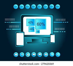 It infographic elements for computer design vector