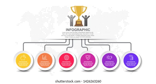 Infographic elements for content, diagram, flowchart, steps, parts, timeline, workflow, chart. 
