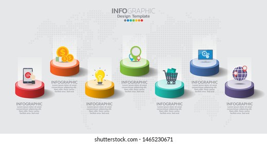 Infographic elements for content, diagram, flowchart, steps, parts, timeline, workflow, chart. 
