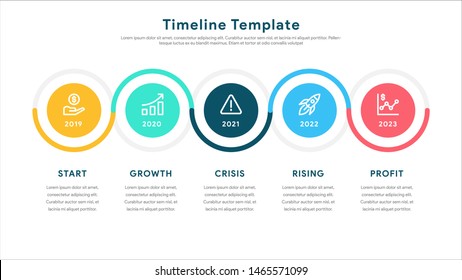 Infographic elements for content, diagram, flowchart, steps, parts, timeline, workflow, chart with five options. Vector illustration