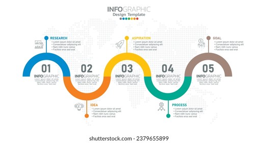 Infografische Elemente für Inhalt, Diagramm, Flussdiagramm, Schritte, Teile, Zeitachse, Workflow, Diagramm. 
