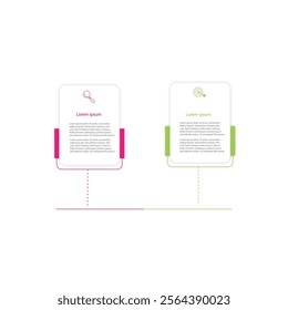 Infographic elements data visualization Abstract elements of graph, diagram with 2 steps, options