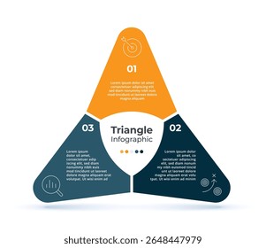 Infographic elements data visualization Abstract elements of graph, diagram with 3 steps, options, parts, or processes Can be used for business process, workflow, advertising, diagram, flowchart