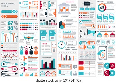 Infographic elements data visualization vector design template. Can be used for steps, options, business processes, workflow, diagram, flowchart concept, timeline, marketing icons, info graphics.