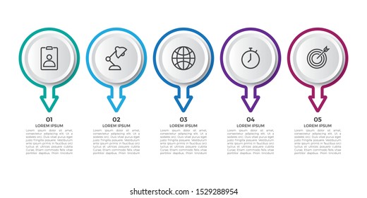 Infographic elements, data visualization vector design template. Simple professional infographic with icon