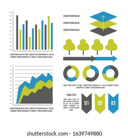 Infographic elements data visualization vector design template.