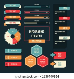 Infographic elements data visualization vector design template.