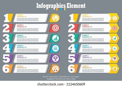Infographic elements data visualization vector design template. Can be used for steps, options, business processes, workflow, diagram, flowchart concept, timeline, marketing icons, info graphics.
