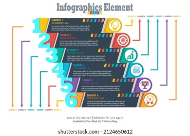 Infographic elements data visualization vector design template. Can be used for steps, options, business processes, workflow, diagram, flowchart concept, timeline, marketing icons, info graphics.