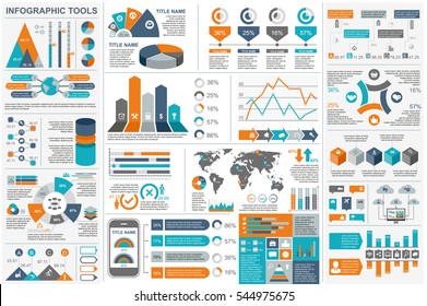 Infographic Elements Data Visualization Vector Design Template. Can Be Used For Steps, Options, Business Processes, Workflow, Diagram, Flowchart Concept, Timeline, Marketing Icons, Info Graphics.