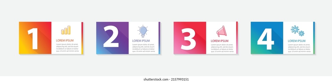 Infographic elements design template, business concept with 4 steps or options