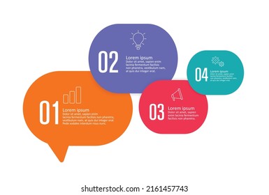 Plantilla de diseño de elementos informáticos, concepto de negocio con 4 pasos o opciones