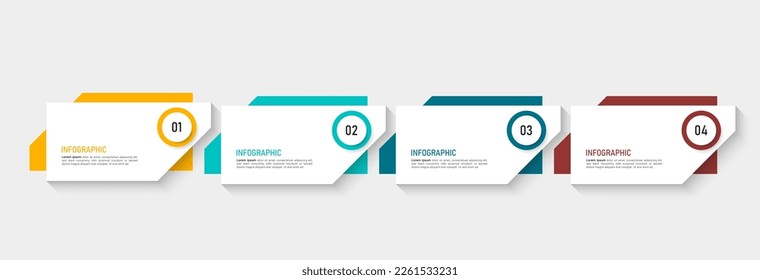 Infographic elements design template, business concept with 4 steps or options, can be used for workflow layout, diagram, annual report, web design.Creative banner, label vector.