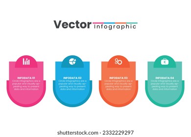 Infographic elements design template, business concept with 4 steps or options, can be used for workflow layout, diagram, annual report, web design.Creative banner, label vector.