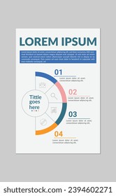 Design-Vorlage für Infografiken, Geschäftskonzept mit 4 Schritten