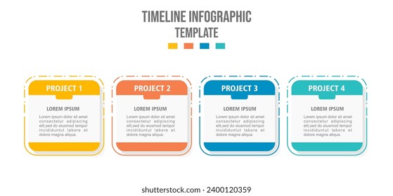Infographic elements design template, business concept with 4 steps or options