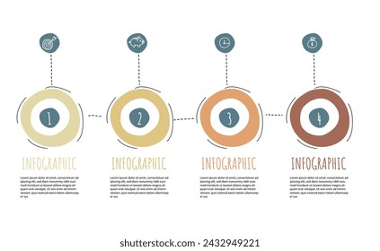 Infographic elements design template, business concept with steps or options