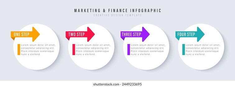 Infographic elements design template, business concept with 4 steps or options, can be used for workflow layout, diagram, annual report, web design.Creative banner, label vector.