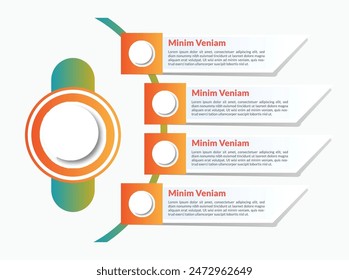 Infographic elements design template, business concept with 4 steps or options, can be used for workflow layout, diagram, annual report, web design.Creative banner,creative