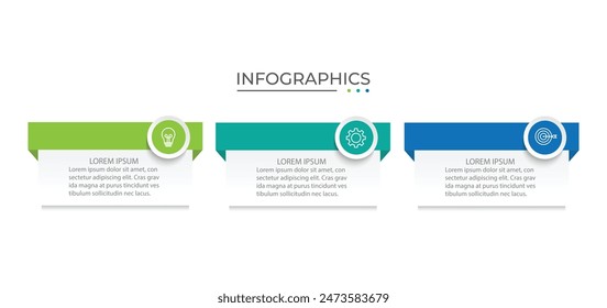 Infographic elements design template, business concept with 3 steps