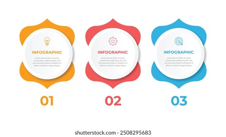 Infographic elements design template, business concept with 3 step