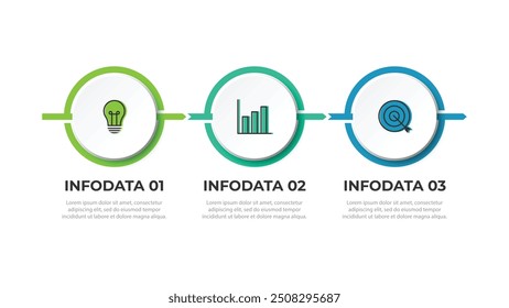 Infographic elements design template, business concept with 3 step