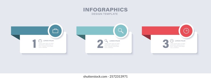 Infographic elements design template, business concept with 3 steps