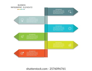 Infographic elements design template, business concept with 6 steps or options,