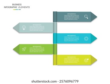  Infographic elements design template, business concept with 5 steps or options
