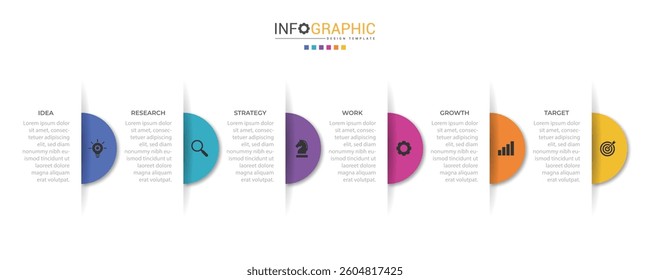 Infographic elements design template, business concept with 6 steps or options, can be used for workflow layout, diagram, annual report, web design.Creative banner, label vector.