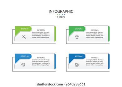 Infographic elements design template, business concept with 4 steps or options.