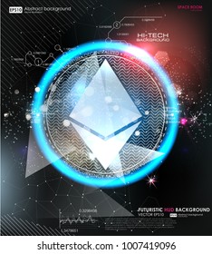 Infographic elements. futuristic user interface HUD UI UX. Abstract background with connecting dots and lines. Vector modern interface. Business abstract Vector illustration