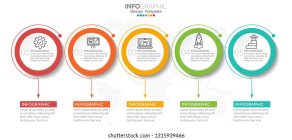 Infographic elements with icon and option.