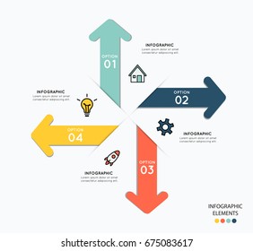 Infographic elements with icons for business illustration.vector