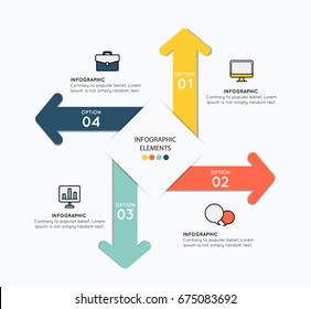 Infographic elements with icons for business illustration.vector