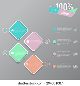 infographic elements with icons. Vector
