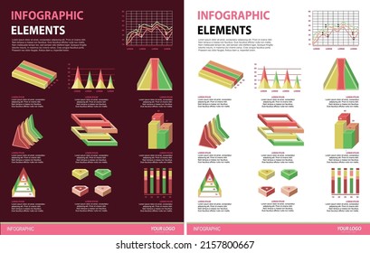 Infographic Elements Illustration Set DarkLight