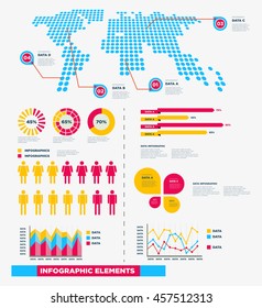 Infographic Elements and Informational data Concept. Analytical symbols. Vector Design Symbol. 