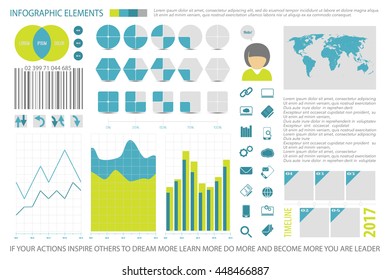 infographic elements, internet technology icons. vector time line diagram, arrow symbol. pie chart info graphic tools. financial statistic and marketing report presentation banners template