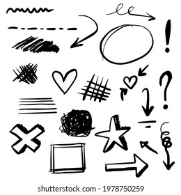 Infographic elements isolated on white background. doodle hand drawn of design element. vector illustration
