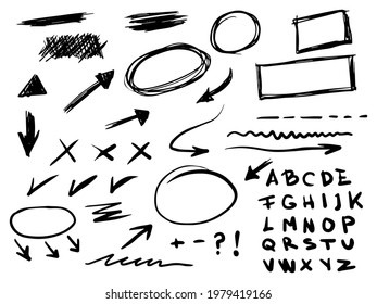 Infographic elements isolated on white background. doodle hand drawn of design element. vector illustration