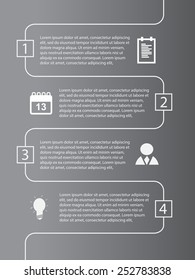 Infographic elements line with business icons