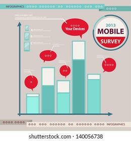 infographic elements mobile phone devices . vector