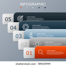 Infographic elements modern with 5 options
