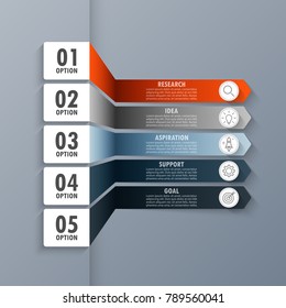 Infographic elements in modern fashion 