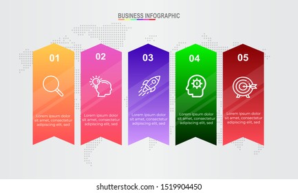 Infographic Elements modern template vector can be used for Infographics for workflow layout Business data visualization, business concept, presentations, process diagram, flow chart, info graph