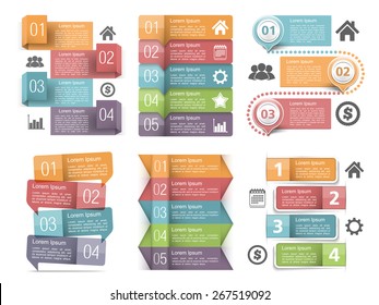 Infographic elements with numbers, icons and place for text, vector eps10 illustration