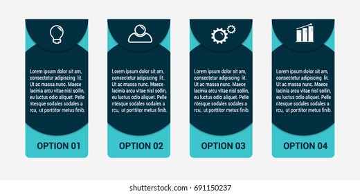 Infographic elements with numbers, icons and place for your text, can be used as workflow, process, steps or options, vector eps10 illustration