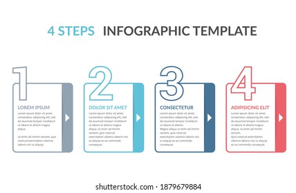 Infographic elements with numbers and place for your text, workflow, process chart, four steps or options, vector eps10 illustration