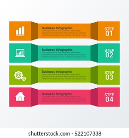 Infographic elements - objects for text and numbers or icons, timeline, process diagram, bar chart, percents graphs, vector eps10 illustration